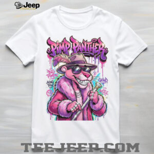 Pimp Panther Street Art Graffiti Style Pink Panther King Pin Tee