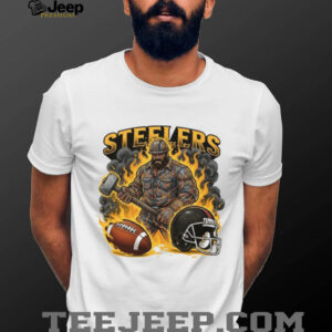 Pittsburgh Steelers Shirt Steel Worker Hammer & Fire Graphic