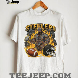Pittsburgh Steelers Shirt Steel Worker Hammer & Fire Graphic