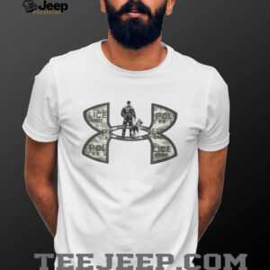 Police K9 Unit Officer and German Shepherd Tactical Camo Logo T Shirt