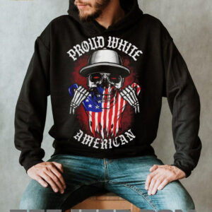 Proud White American Skull USA Flag T Shirt Patriotic Biker Graphic Tee Proud White American Skull USA Flag T Shirt Patriotic Biker Graphic Tee
