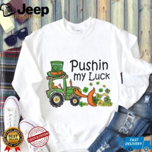 Pushin' My Luck Leopard Print Leprechaun Tractor Shirt