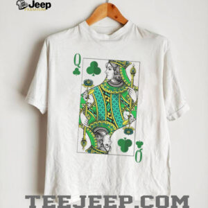 Queen of Clubs Green Playing Card St. Patrick’s Day Fashion T Shirt Queen of Clubs Green Playing Card St. Patrick’s Day Fashion T Shirt