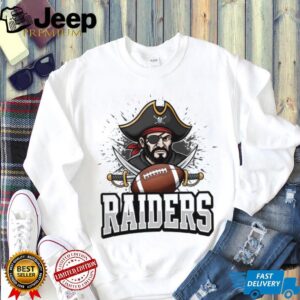 Raiders Pirate Captain Football Graphic Shirt Crossed Swords Design Raiders Pirate Captain Football Graphic Shirt Crossed Swords Design