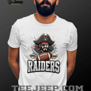 Raiders Pirate Captain Football Graphic Shirt Crossed Swords Design