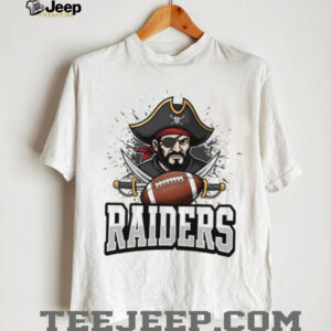 Raiders Pirate Captain Football Graphic Shirt Crossed Swords Design
