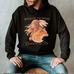 Raised By The Wind Guided By The Fire Native Woman & Fox T Shirt