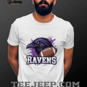 Ravens Purple Splatter Graphic Football White