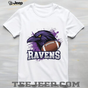 Ravens Purple Splatter Graphic Football White