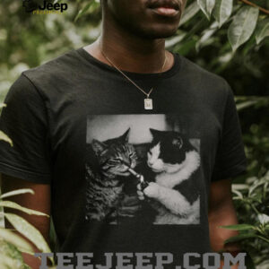 Retro Aesthetic Cats Smoking Cigarette Comfort Colors T Shirt