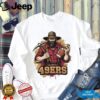San Francisco 49ers T Shirt Gold Miner & Helmet Fire Graphic San Francisco 49ers T Shirt Gold Miner & Helmet Fire Graphic