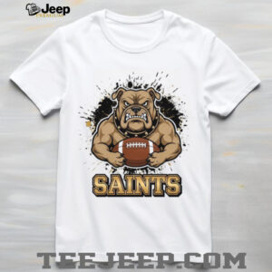 Saints Football Bulldog Mascot Graphic Tee