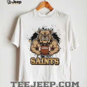 Saints Football Bulldog Mascot Graphic Tee