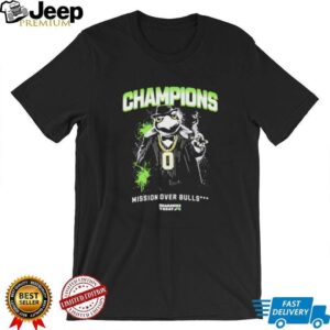 Seahawks “Mission Over Bulls” Champions Mobster Mascot Graphic Tee Seahawks “Mission Over Bulls” Champions Mobster Mascot Graphic Tee