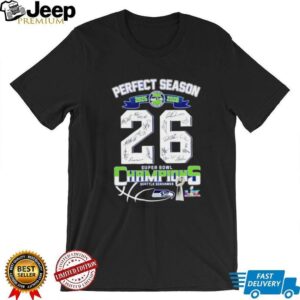 Seahawks Perfect Season 2025 2026 Super Bowl LX Champions Signature Shirt Seahawks Perfect Season 2025 2026 Super Bowl LX Champions Signature Shirt
