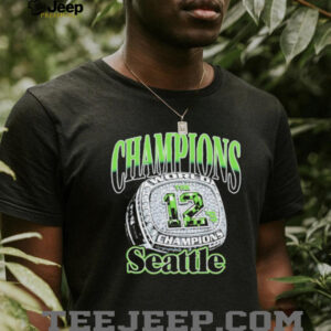 Seattle 12th Man World Champions Super Bowl Ring Design Tee Seattle 12th Man World Champions Super Bowl Ring Design Tee
