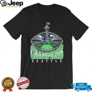 Seattle Champions Space Needle Stadium Graphic T Shirt