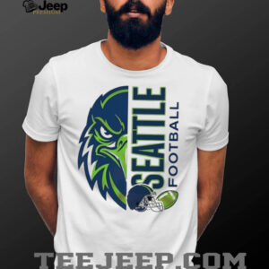 Seattle Football Seahawks Colors Hawk Mascot Helmet Graphic T Shirt Seattle Football Seahawks Colors Hawk Mascot Helmet Graphic T Shirt