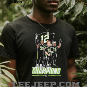 Seattle Football World Champions 12th Man Trio Cartoon Shirt Seattle Football World Champions 12th Man Trio Cartoon Shirt