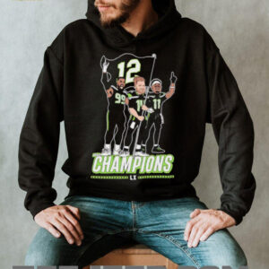 Seattle Football World Champions 12th Man Trio Cartoon Shirt