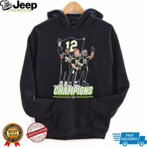 Seattle Football World Champions 12th Man Trio Cartoon Shirt