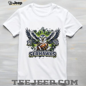 Seattle Seahawks 1976 Vintage Eagle Football Graphic T Shirt