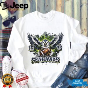 Seattle Seahawks 1976 Vintage Eagle Football Graphic T Shirt