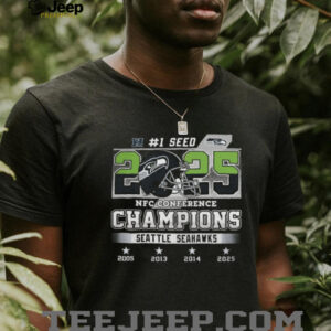 Seattle Seahawks 2025 NFC Conference Champions #1 Seed Four Year Legacy T Shirt