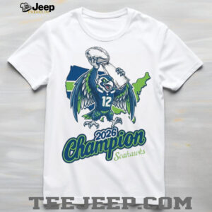 Seattle Seahawks 2026 Super Bowl Champions Trophy Graphic Tee