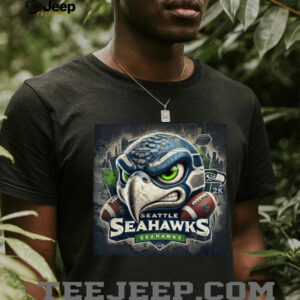Seattle Seahawks 3D Angry Hawk Mascot Graphic NFL Gameday Shirt Seattle Seahawks 3D Angry Hawk Mascot Graphic NFL Gameday Shirt