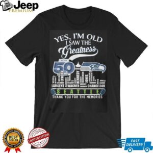 Seattle Seahawks 50th Anniversary Greatest Players Memories Fan T Shirt