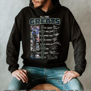 Seattle Seahawks All Time Greats Legends Signatures Graphic T Shirt