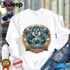 Seattle Seahawks Champions 2026 Super Bowl LX Eagle Mascot T shirt Seattle Seahawks Champions 2026 Super Bowl LX Eagle Mascot T shirt