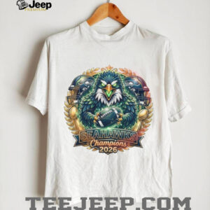 Seattle Seahawks Champions 2026 Super Bowl LX Eagle Mascot T shirt