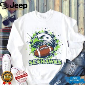 Seattle Seahawks Football T Shirt Hawk Talon Paint Splash Graphic Seattle Seahawks Football T Shirt Hawk Talon Paint Splash Graphic