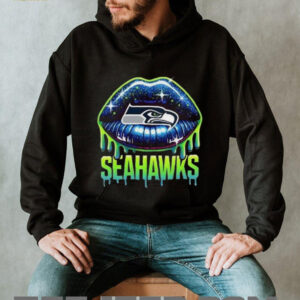 Seattle Seahawks Glitter Lips Graphic NFL Fan Fashion Art