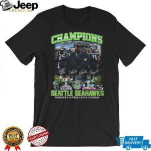 Seattle Seahawks Super Bowl LX 2026 Champions Commemorative Stadium Tee