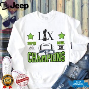 Seattle Seahawks Super Bowl LX 2026 Champions Minimalist Trophy Tee Seattle Seahawks Super Bowl LX 2026 Champions Minimalist Trophy Tee