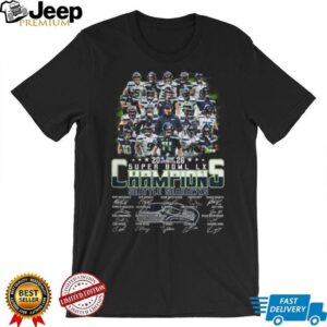 Seattle Seahawks Super Bowl LX Champions 2026 Team Roster & Signatures Tee