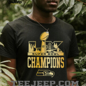Seattle Seahawks Super Bowl LX Champions Gold Logo Polo Shirt 2026 San Francisco Seattle Seahawks Super Bowl LX Champions Gold Logo Polo Shirt 2026 San Francisco