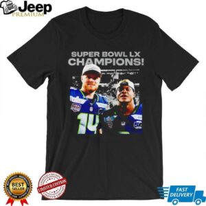 Seattle Seahawks Super Bowl LX Champions Metcalf & Lockett Photo Tee Seattle Seahawks Super Bowl LX Champions Metcalf & Lockett Photo Tee