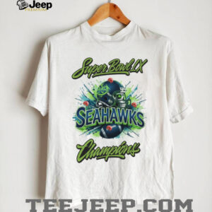 Seattle Seahawks Super Bowl LX Champions Skull Helmet Graphic Tee