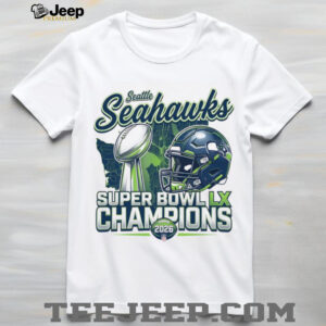 Seattle Seahawks Super Bowl LX Champions Vintage Map Graphic T Shirt
