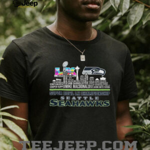 Seattle Seahawks Super Bowl LX Championship Roster T Shirt 2026 Team Names Tee Seattle Seahawks Super Bowl LX Championship Roster T Shirt 2026 Team Names Tee