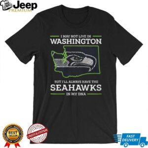 Seattle Seahawks in My DNA Washington State Silhouette Fan T Shirt