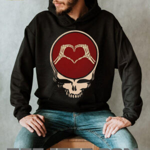 Skeleton Hands Heart Steal Your Face Grateful Dead Tribute Shirt