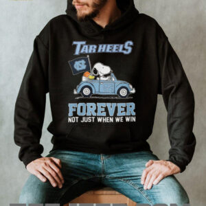 Snoopy Driving Car Tar Heels Forever Not Just When We Win T Shirt