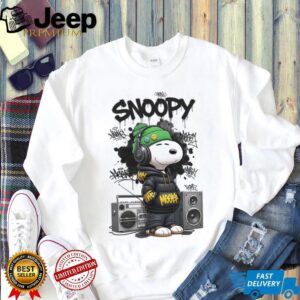 Snoopy Hip Hop Streetwear Design Boombox & Graffiti Graphic Tee Snoopy Hip Hop Streetwear Design Boombox & Graffiti Graphic Tee