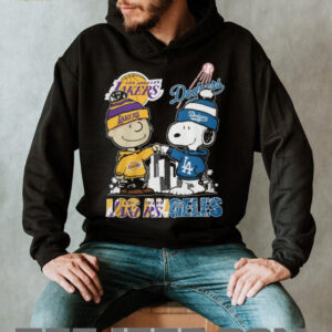 Snoopy and Charlie Brown Los Angeles Lakers & Dodgers City Love T Shirt Snoopy and Charlie Brown Los Angeles Lakers & Dodgers City Love T Shirt