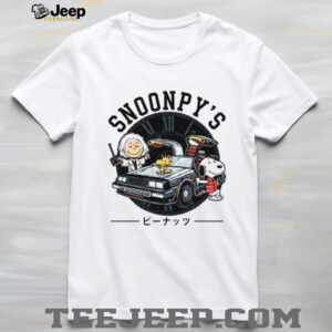 Snoopy x Back to the Future Delorean Time Machine Peanuts Shirt Snoopy x Back to the Future Delorean Time Machine Peanuts Shirt